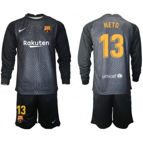 Camisetas FC Barcelona Portero Norberto Neto 13 Niños Equipacion 2020/2021 M004 Manga Larga